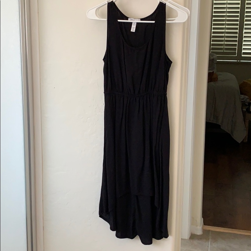 Black thin rayon dress sleeveless